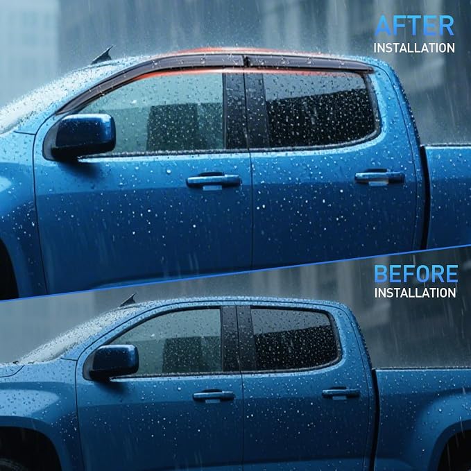 Window Visors for Honda Pilot 2023 2024 2025 2026, Out-Channel Window Wind Deflectors Rain Guards -4PCS
