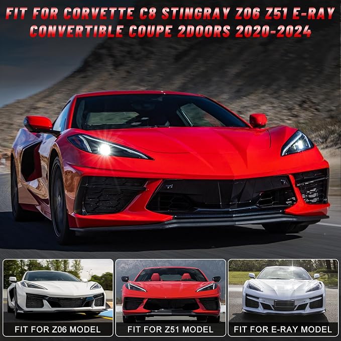 Car Door Edge Guards,Car Door Corner Protector Pads Compatible with Corvette C8 Stingray Z06 Z51 2020 2021 2022 2023 2024,Door Middle Protrusion,V-Shaped Anti-Collision,Red