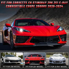 Car Door Edge Guards,Car Door Corner Protector Pads Compatible with Corvette C8 Stingray Z06 Z51 2020 2021 2022 2023 2024,Door Middle Protrusion,V-Shaped Anti-Collision,Red