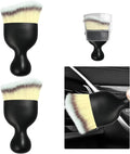 2 PCS Car Detailing Brush, Curved Soft Bristles Auto Removal Dust Collectors, Universal Vehicle Dashboard, Air Conditioner Vents etc Interior Cleaning Tool Accessories (Beige)