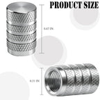 8PCS Tire Valve Stem Caps, Dust Proof, Anodized Aluminum Universal Tire Valve Stem Covers for Cars, SUV, Trucks, Bikes, Motorcycles, Bicycles(Silver)