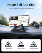 2026 Upgraded Car Phone Holder Mount, Ultra Stable & Silicone Phone Holders for Your Car 360° Rotatable Dashboard Cell Phone Holder Mount for iPhone 17 Pro Max/16/15/14/13/12/ Samsung
