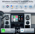8 Core 4+32G Car Radio for Ford F150 2009-2014: Upgrade 9 Inch Touchscreen Stereo with Wireless CarPlay Android Auto 5GWiFi GPS Bluetooth SWC FM RDS Mirror Link Backup Camera