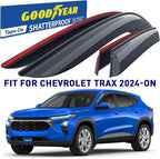 Goodyear Shatterproof Window Deflectors for Chevrolet (Chevy) Trax 2024-2026, Tape-on Rain Guards, Window Visors, Vent Deflector Visor, Car Accessories, 4 pcs. - GY008928