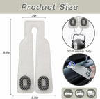 Car Headrest Hooks Universal Car Purse Hook Premium Leather and Alloy Twin Hook Car Seat Back Storage Hanger Hook for Purse Bags Cloth Drink Durable Holder Car Accessories (BH09-White-Black)