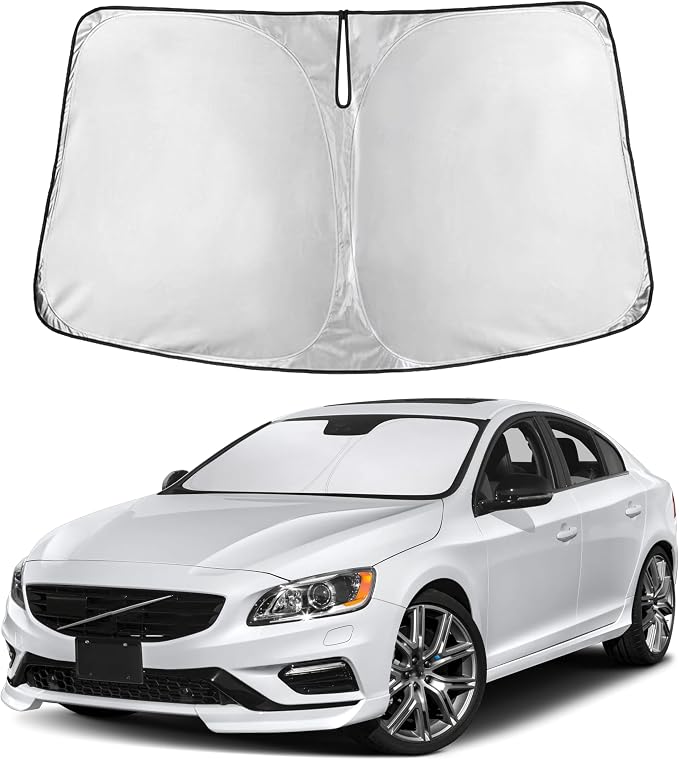 Windshield Sunshade Compatible for Volvo S60 2011-2016 2017 2018, Sun Visor for Front Windshield & Window Sun Shade Cover, UV Heat Blocker & Protector, Car Accessories