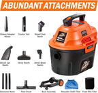 AA255W Wet/Dry Utility Vac 2.5 Gallon, 2.5-Gallon,120 Volts (AC), Orange/Black