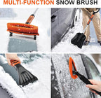 Extendable Snow Brush for Car, Ice Scrapers for Car Windshield Combo Kit with 270° Pivoting Head, 6-in-1 Snow Removal Tool with Snow Shovel Snow Scraper for Car, Truck, SUV, Winter Car Kit