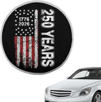 250 Years American Flag Steering Wheel Cover Sun Shade Anti-Heat Aluminum Foil Auto Interior Protector for Men, Block UV Rays Cool in Summer Vehicle Accessories Universal