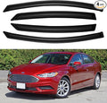 Window Visors Rain Guards for 2013 2014 2015 2016 2017 2018 2019 2020 Ford Fusion, Out-Channel Window Vent Wind Deflectors Visors Shades for 13-20 Fusion