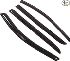 Outside Mount Window Vent Visors Rain Guards Compatible with Honda Odyssey 2005-2010 | Side Window Wind Deflectors Rain Shields | Black Tinted, 4 Pcs Set, BGWV-238