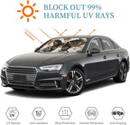 Windshield Sun Shade Black Butterfly Art Boho Car Front Window Sunshade Cover for Truck SUV Blocks UV Rays Automotive Visor Interior Protector 51 x 27.5 inch