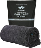 Wasal Car Drying Towel, 24" x 36" XL | 1300 GSM Microfiber, Edgeless Twisted Loop Design, 70/30 Blend, Super-Fast Drying, Streak Free