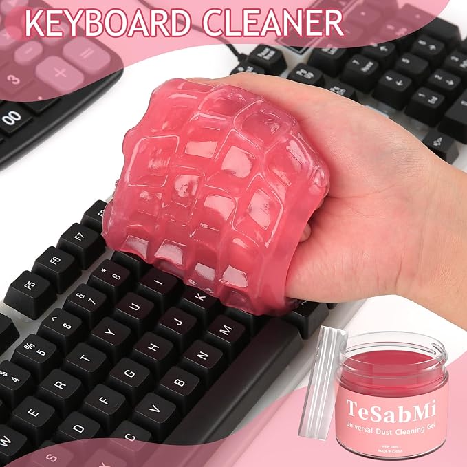 Car Cleaning Gel Car Cleaning Putty Car Putty Car Interior Cleaner Car Slime Car Detailing Kit Car Accessories Gifts for Dad Men Him Women Stocking Stuffers Pink