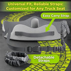 Medium Truck Seat Cushion for Truck Driver Seat Cushion - Upgraded Back Support, CertiPUR-US® Certified - Thick Memory Foam, Pain Relief for Hours of Driving, Trucker Approved Big Rig - Gray