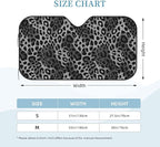 Windshield Sun Shade Cheetah Print Leopard Black Car Front Window Sunshade Cover for Truck SUV Blocks UV Rays Automotive Visor Interior Protector 51 x 27.5 inch