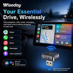 Wireless WIFI7 Bluetooth CarPlay Adapter for iPhone&Android | Seamless Connection, Convert Wired to Wireless, 2 in 1, 24.5mm USB-A with USB-C Adapter, Plug & Play for IOS 10+&Android 12+