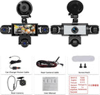 5-Lens Dash Cam for car 360°Wide Angle 3.16 Inch 1080P Dash Camera with Loop Recording Reversing Assistant 24-H Monitoring Easy Installation