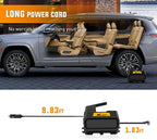 Tire Inflator Air Compressor Portable Air Pump for 12V DC Car Tires with Digital Pressure Gauge 150PSI Auto Tire Pump with LED Light for Cars ATVs Bicycles, 2 Years Warranty, 50066A
