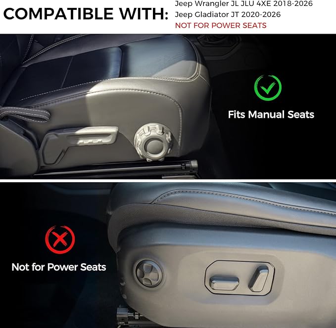 Metal Front Door Pocket Storage Box for Jeep Wrangler JL JLU 4XE 2018-2026 & Gladiator JT 2020-2023 2024 2025 2026 Accessories Door Storage Organizer Molle Panels (Not for Power Seats), 2PCS