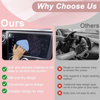Car Screen Cleaner, 4.1''×4.1'' Microfiber Dashboard Wipes, Square Microfiber Cloth, Automotive Display Wipes,Vehicle Screen Cleaner Tool for Dashboard Display, Car Interior Tool (Pink)