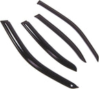 WD2-717 Dark Smoke 4 Pcs Set Window Visor (Outside Mount) Deflector Rain Guard Compatible with 1996-2002 Mercedes-Benz E300 E320 E420 E430