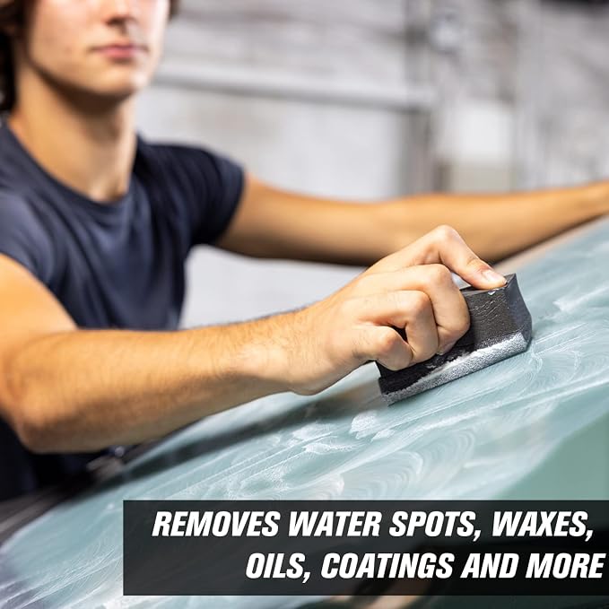 91411 Glass Stripper – Hard Water Spot Remover – Strips Coatings, Waxes, Oils & Road Film – Preps Windshields for Rain Repellent & Ceramic Coating, 4 Fl Oz (Pack of 2)