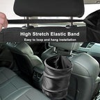 Car Trash Can, 2 Packs 2.6 Gallons Collapsible Car Garbage Can | Pop-Up Trash Can for Car Front Back Seat, Portable Car Trash Bag Hanging for Vehicle SUV Rv Truck Accessories Interior, Black