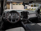 Customized Auto Car Steering Wheel Cover for Dodge RAM 1500 2500 3500, 15.5-16 inch (Diamond Quilted-Black+Red-Large Size)