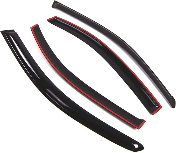 Outside Mount Window Vent Visors Rain Guards Compatible with Hyundai Sonata 1996-2005 | Side Window Wind Deflectors Rain Shields | Smoke Tinted, 4 Pcs Set, DGWV-258