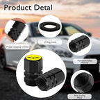 4Pack Bat Tire Valve Caps Universal Tire Air Cap Valves Stem Covers | Aluminum Alloy Rust-Proof Valve Stem Caps, for Auto SUV Truck Motorcycle Bicycle, Halloween Bat Gifts for Women Men Driver