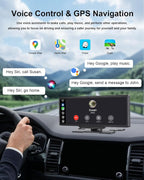 HK5 Carplay Screen for Car, 10.26’’ HD Wireless Apple Carplay & Android Auto Touchscreen with Backup Camera, Car Play Screen iOS 26 Compatible, GPS Navigation/Mirror Link/Siri/FM (No Front Camera)