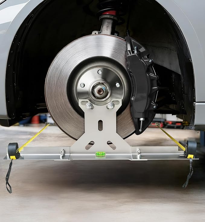 Wheel Toe Alignment Tool Kit for at Home DIY Garage Use, Stainless Steel Toe Plates with Dual Tape Measures, Quick Front-End Toe Check for Automotive Cars Trucks SUVs (Patent Design)