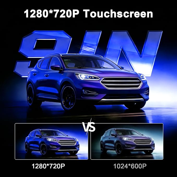 8Core 4G+64G Car Radio for Ford Escape 2013-2019: Upgrade Android 15 9" 1280 * 720P Touchscreen Stereo Head Unit CarPlay Android Auto, BT, WiFi 6, GPS, AM, FM, RDS, 36EQ, SWC, 1080P Backup Camera