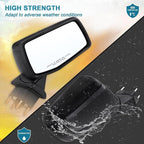 Right Passenger Side Mirror Compatible with 2019 2020 2021 2022 2023 2024 2025 Chevy Silverado 1500 With Temperature Sensors Black Replace#GM1321582(2Pins)