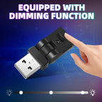 2 Pcs Mini USB LED Light Car LED Interior Lighting 5v RGB Foldable Lighting Adjustable 8 Color and Brightness Smart USB Night Lamp for Cars Laptop Keyboard (Manual Switch USB-A)