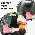 William Morris Teal Green Blue Vintage Floral Botanical Pattern Car Seat Back Kick Protectors Kick Mats With Storage Pockets For Vehicles To Protect From Dirt Mud Scratches 2 Pack