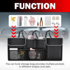 Hanging Trunk Organizer,Large Capacity SUV Trunk Organizer for Storing Umbrellas/Phones/Handbags,Universal Space Saving Car Trunks Storage Organizers with Adjustable Straps
