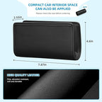 Car Trash Can, Leather Car Trash Bin Door Organizer with a Roll of Garbage Bag, Foldable Hanging Mini Cars Storage Must Have Essentials Interior Accessories(Black)