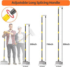 Floor Scraper Long Handle - Weed Scraper Tool,Multifunctional Garden Cleaning Flat Shovel,Heavy Duty Metal Sharp Blade for Lawn Edging,Sidewalk Weeding,Driveway Steps Snow Shovel Ice Removal 60"