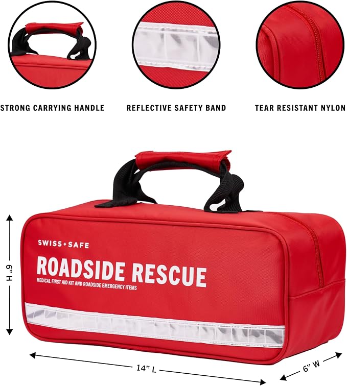 2-in-1 First Aid Kit for Car, Travel & Home, Businesses - Bonus Mini Kit for Medical Emergency Aid, Survival, Camping - 233 Piece, Car FAK
