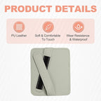 Car Sun Visor Organizer 6.02" x 4.76" Leather Multi-Pocket Visor Card Sleeve Pocket Car Truck SUV Interior Storage Pouch for Driving License Credit Cards Bills Sunglasses, Gray