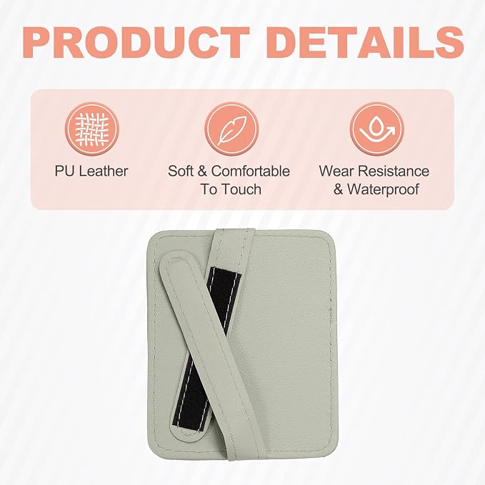 Car Sun Visor Organizer 6.02" x 4.76" Leather Multi-Pocket Visor Card Sleeve Pocket Car Truck SUV Interior Storage Pouch for Driving License Credit Cards Bills Sunglasses, Gray