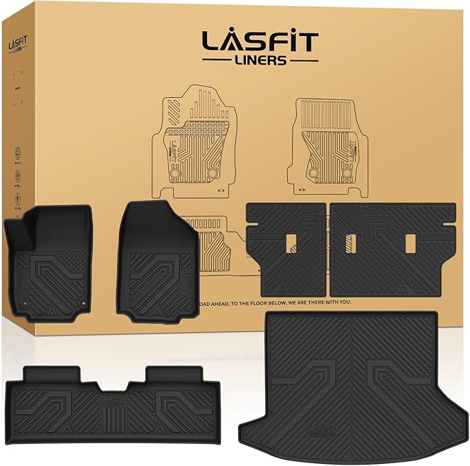 Floor Mats & Cargo Liner with Backrest Mat 2025 2026 2027 for Chevy Equinox/GMC Terrain (Not for Equinox EV), All Weather TPE Custom Fit Floor Mats, Car Mats Full Set for Equinox/Terrain