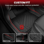 Floor Mats & Cargo Mat for Hyundai Elantra 2020 2019 2018 2017, All Weather TPE Car Mats Custom Fit Floor Liners for Elantra 2017-2020, 1st and 2nd Rows & Trunk Mat, Black