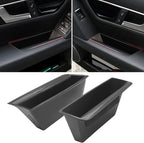 Compatible with Mercedes Benz C Class Door Storage Box W204, 2 Pcs Door Handle Pocket Storage Box Insert for C300 C400 C63 2008-2014 (for Sedan Only, Not for Coupe)