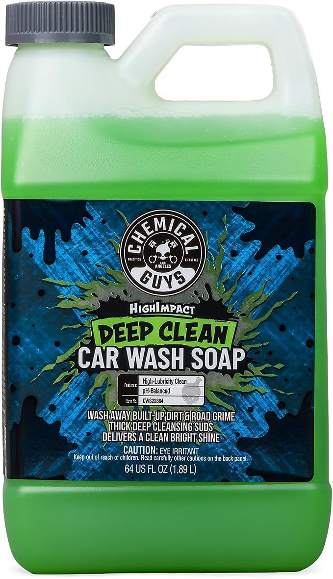High Impact Car Wash Soap, Deep Cleaning Vehicle Shampoo With Thick High Lubricity Suds, For Paint, Clear Coat, Wheels, and Exterior Surfaces - 64 Fl Oz