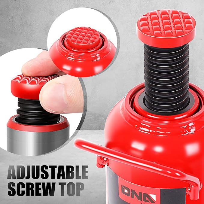 20 tons / 44092 lbs Lifting Automotive Welded Hydraulic Bottle Jack for Repair Vehicle, Pickup, Truck, w/Manual Handle, Red,TOOLS-00362