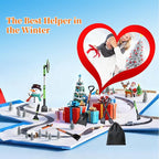 45.6" Ice Scraper and Snow Brush for Car Windshield [Silicone Bristles],3-in-1 Extendable Emergency Snow Shovel with Ergonomic Foam Grip and 360° Pivoting Brush Head for Christmas, Car Auto Truck SUV