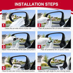 Blind Spot Mirror, Rectangular Shaped HD Glass Frameless Convex Rear View Mirror with wide angle Adjustable Stick for Cars SUV and Trucks, Pack of 2